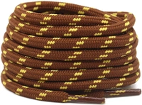 GRAH SANGRAH® (2 Pair) Shoelaces for Hiking Shoes, Outdoor Walking Sneakers, Outdoor Hiking, Climbing, Basketball, Work Boot, Running , Sport Shoes - 120 cm, Brown Yellow